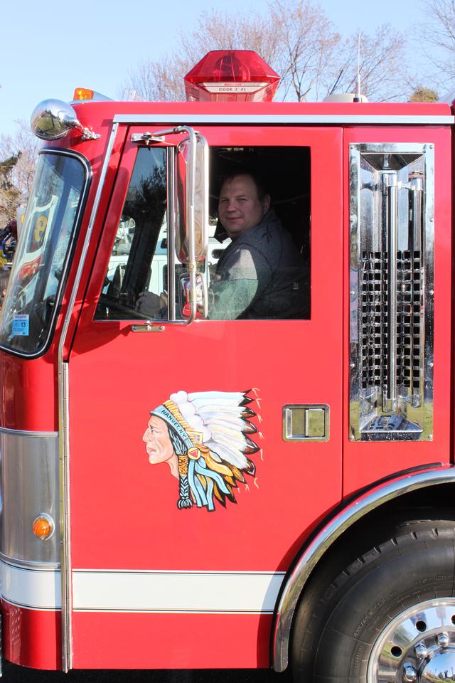 The Nanuet Fire Department lead this past Saturday Nanuet Little League parade. April 6,2013. Photo by Vincent P. Tuzzolino.